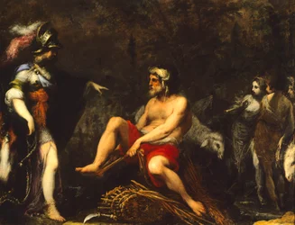 Erminia parmi les bergers