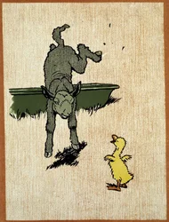 Agneau noir et caneton