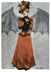 Femme déguisée en diable, vers 1900 (illustration)