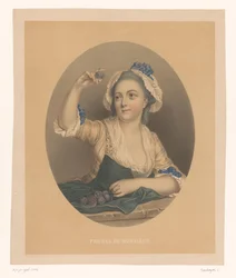 Jeune femme avec des prunes