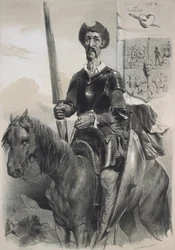 Don Quichotte de la Manche. 1856 (lithographie)