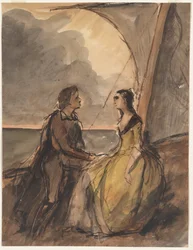 Homme et femme assis