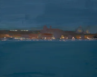 Lumières nocturnes, Venise (huile sur toile)