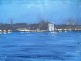 Nocturne, Venise 2025 (huile sur panneau)