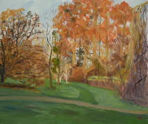 Soleil de novembre sur les séquoias (huile sur toile)
