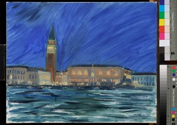 Le palais des Doges, nocturne, 2024 (huile sur toile)