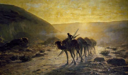 Dans le désert, peinture par Cesare Biseo