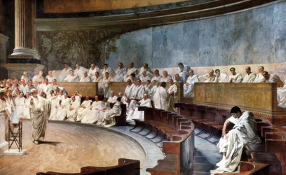 Cicéron au Sénat dénonçant Catilina (63 av. J.-C.)