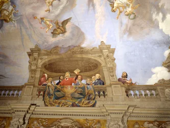 Dante, Pétrarque, Cola di Rienzo, A. da Brescia et Vittorio Alfieri (détail)