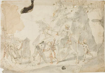 Triomphe de Bacchus avec Silène ivre sur un âne