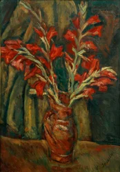 Ch. Soutine, Gladioles rouges dans un vase