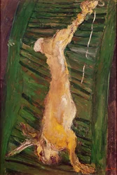 Lièvre sur un volet vert, c.1924-25
