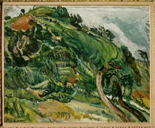 Paysage avec arbres (peinture sur toile)