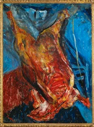 Bœuf abattu, vers 1925 (huile sur toile)