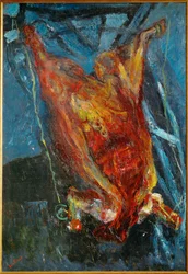 Bœuf abattu, vers 1925 (peinture sur toile)