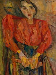 Femme en blouse rouge, c.1919