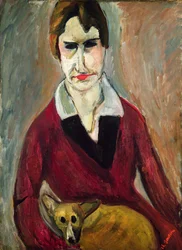 Femme avec un chien