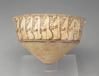 Bol conique avec un motif de léopard, 3500-3000 av. J.-C.