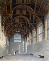 Salle gothique, gravure de William James Bennett (1787-1844), basée sur un dessin de Charles Wild (1781-1835), tirée de The History of the Royal Residences