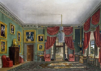 Pavillon vert, Gravure par Daniel Havell, d