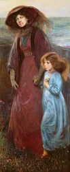 Portrait de Mme Muriel Waddington et de sa fille