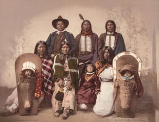Chef Ute Severo et sa famille, c. 1885, publié en 1900 (photo)