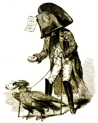Napoléon III aveugle abattu par un aigle, implorant "un petit empire s