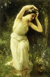 Une nymphe dans la forêt