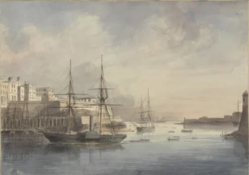 Vue de Malte, vers 1849
