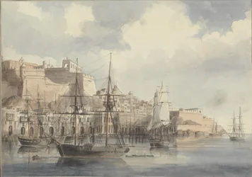 Vue de Malte, vers 1849