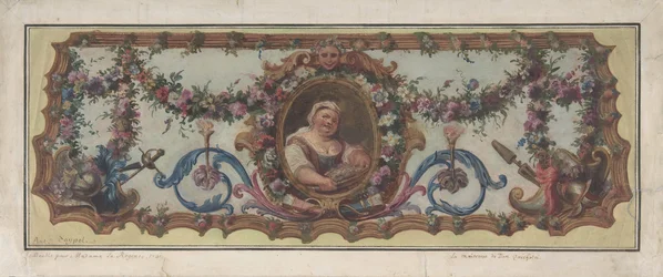 Design pour un siège de canapé en tapisserie, 1721