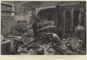 Dans la cabine du commandant du HMS Alexandra, effet d