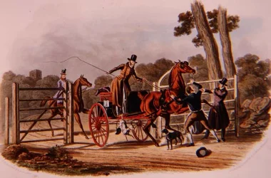 Un gardien de porte insubordonné, gravé par R.G. Reeve, pub. par Thomas McLean
