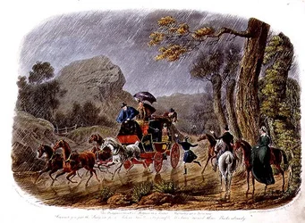 La déception, ou retraite sous une averse, gravé par R.G. Reeve, pub. par Thomas McLean