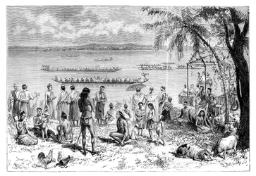 Course de bateaux sur le Mékong