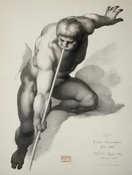 Ange jouant de la trompette, planche 1 de Cours de Dessin Volume II: 