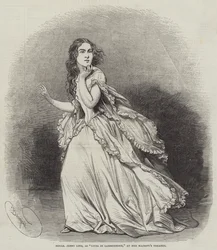 Mademoiselle Jenny Lind, en tant que Lucia di Lammermoor, au Théâtre de Sa Majesté
