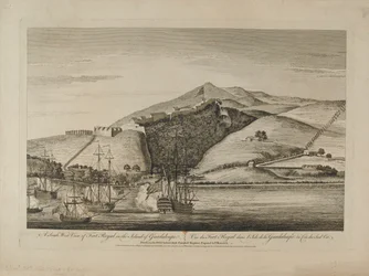 Vue sud du Fort Royal sur l