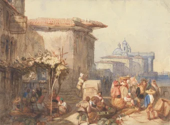 Scène de marché à Venise