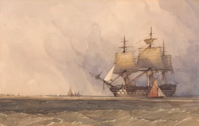 Scène Côtière avec des Navires