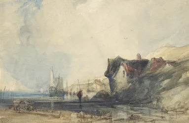 Vue sur la côte à Deal, vers 1846
