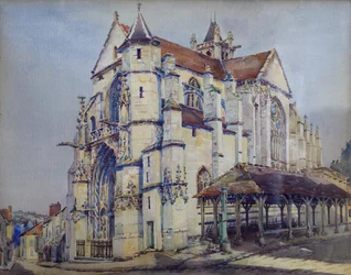 Église de Moret sur Loing, côté sud, c.1906