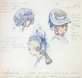 Coiffures et coiffures, pour le rôle de Camille dans la représentation de Don