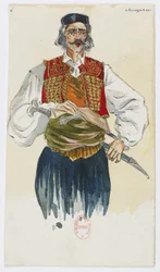 Holmès - La montagne noire - costume designs by Charles Bianchini - 06. Choryphées