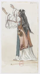 Holmès - La montagne noire - costume designs by Charles Bianchini - 07. Figuration