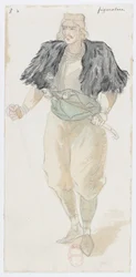 Holmès - La montagne noire - costume designs by Charles Bianchini - 08b. Figuration