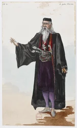 Holmès - La montagne noire - costume designs by Charles Bianchini - 10b. Le père Sava
