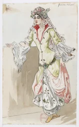 Holmès - La montagne noire - costume designs by Charles Bianchini - 10c. Femme turque