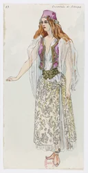 Holmès - La montagne noire - costume designs by Charles Bianchini - 13. Orientale de Sinope