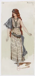 Holmès - La montagne noire - costume designs by Charles Bianchini - 24. Yamina